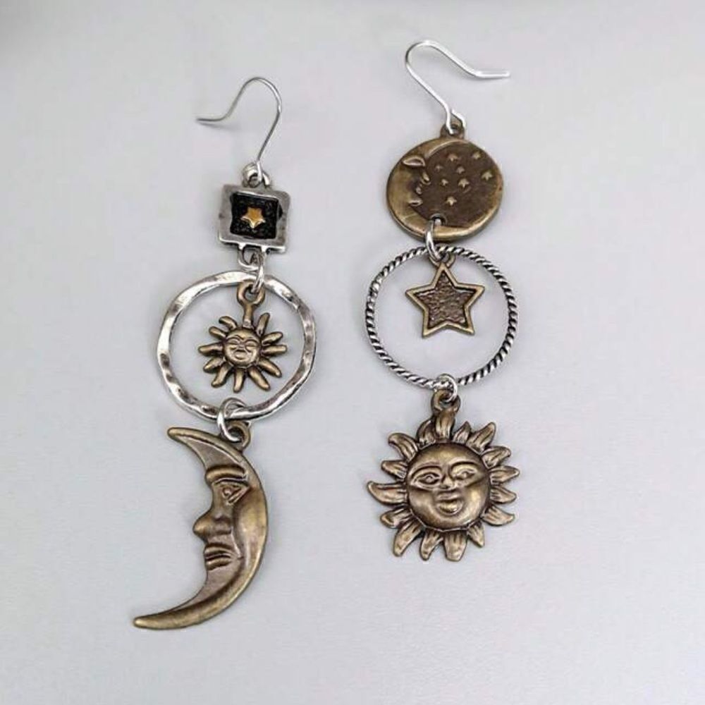 Boho sun dangle earrings S697